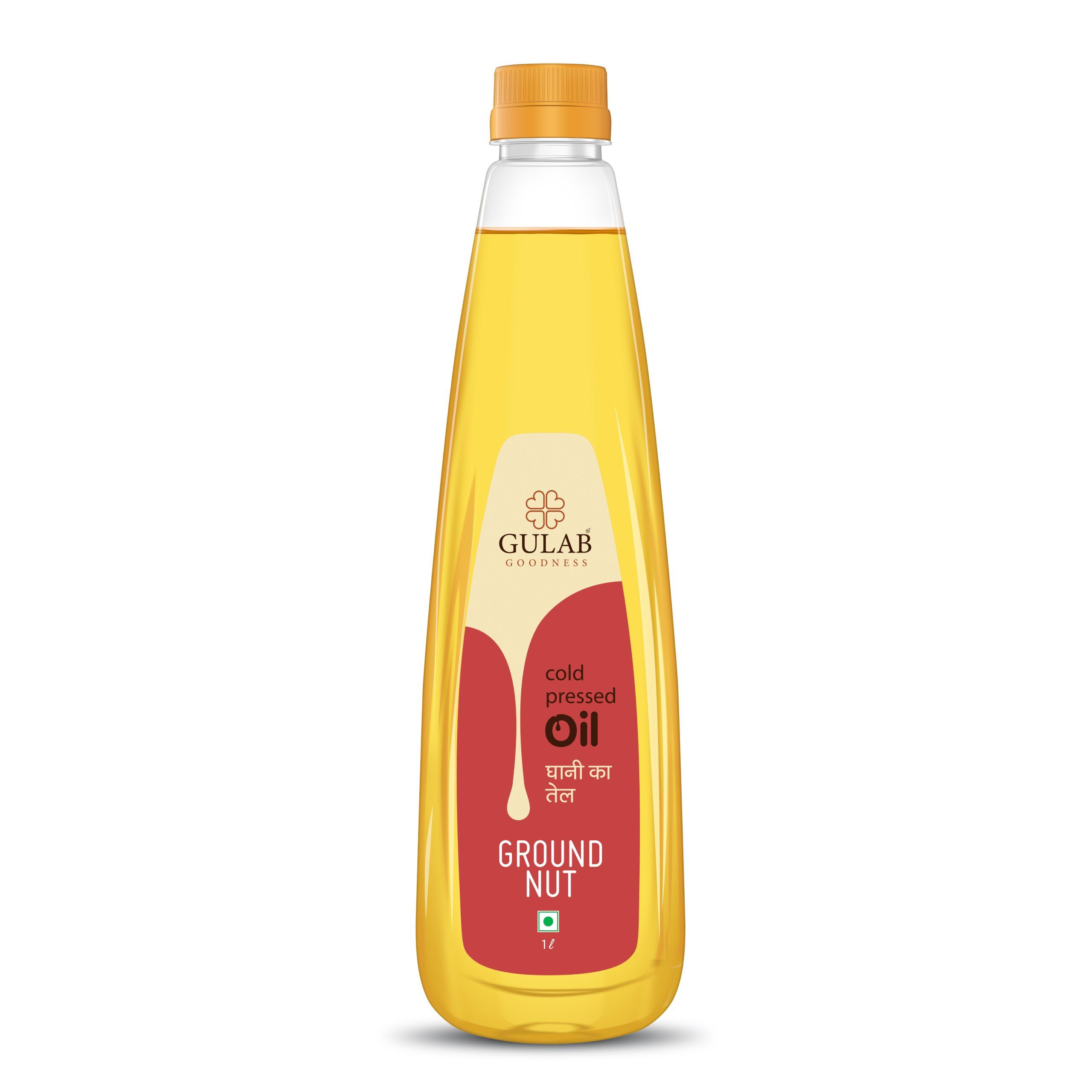 gulab cold pressed ground nut oil 1l bottle
