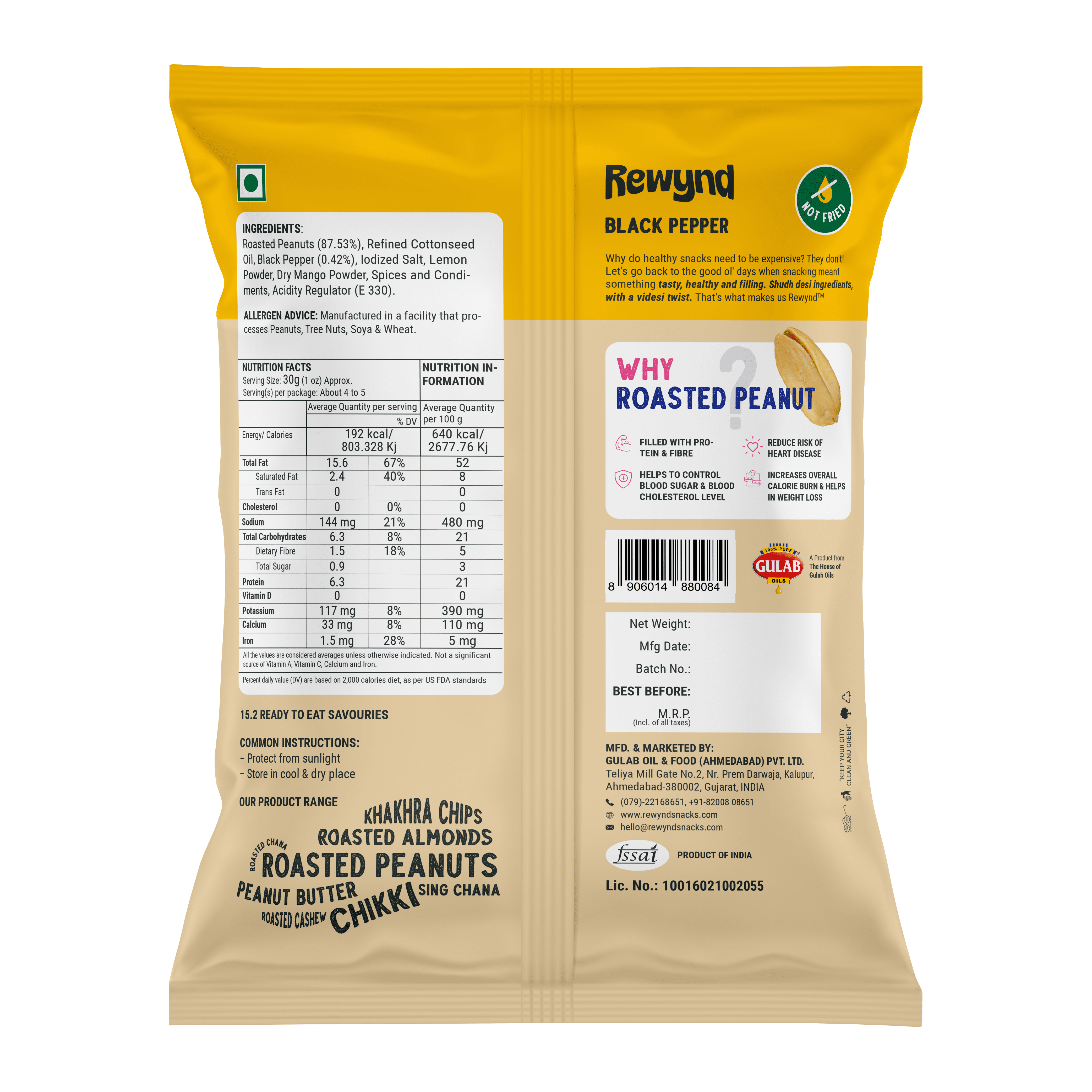 Black Pepper Peanut - 140gm (Pack of 4)