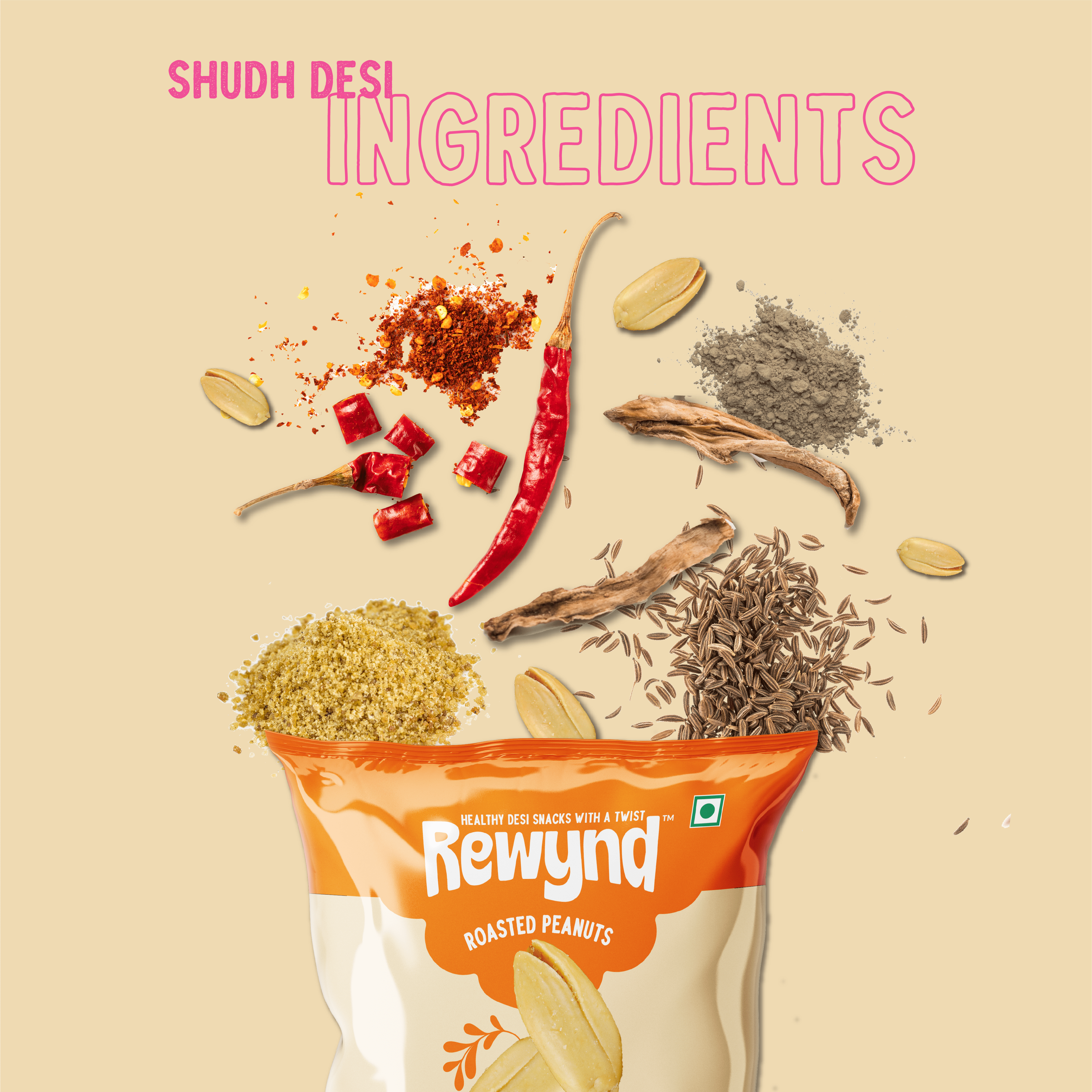 Hing Jeera Peanut - 140gm (Pack of 4)