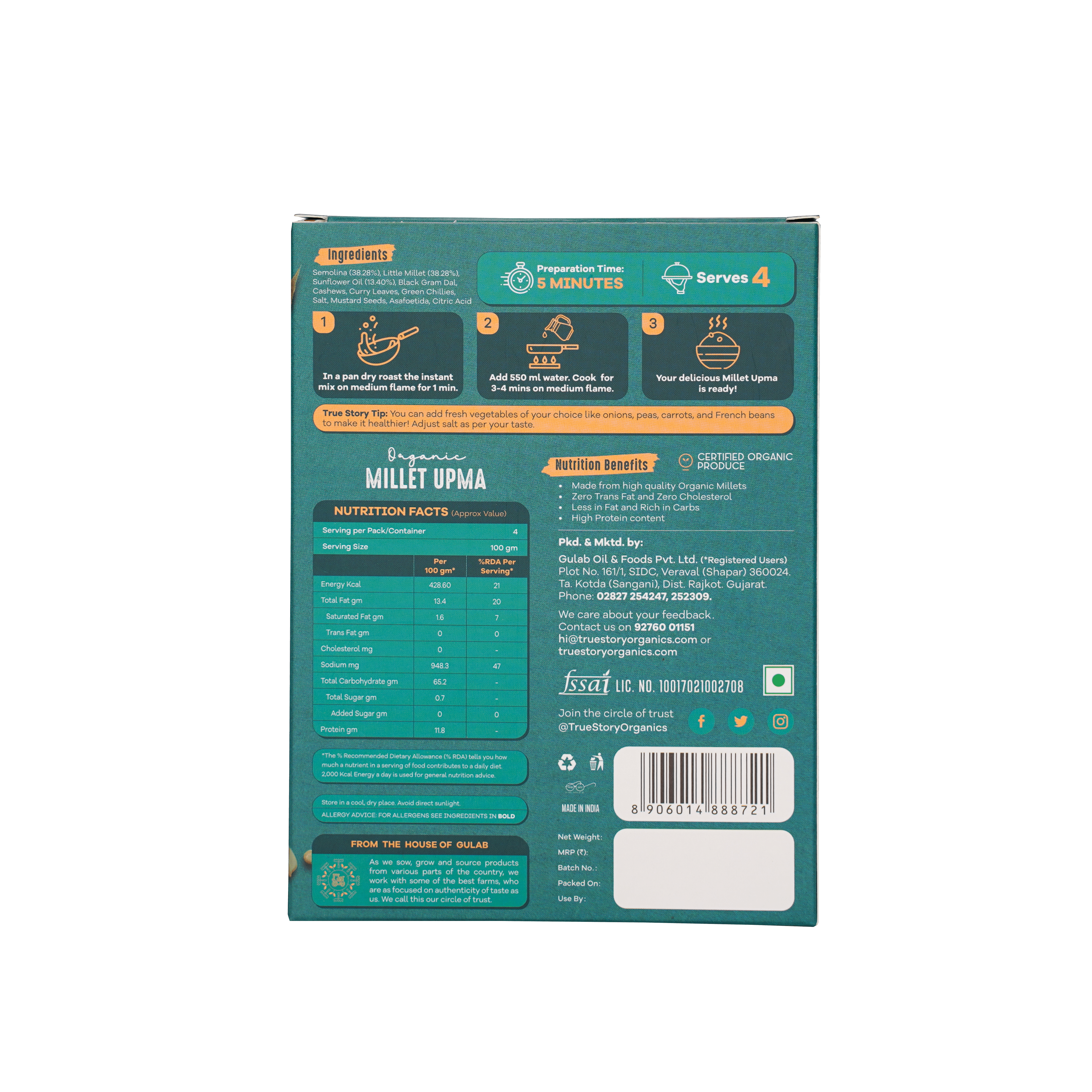 Organic Millet Upma - 200g