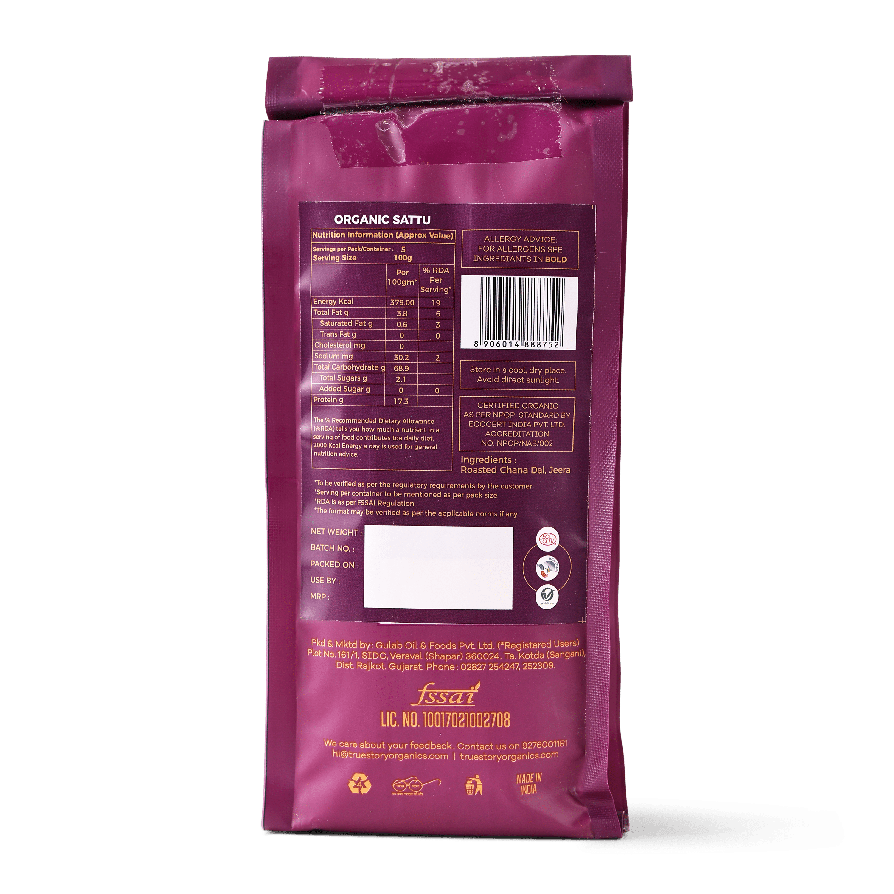 Organic Sattu Flour - 500g
