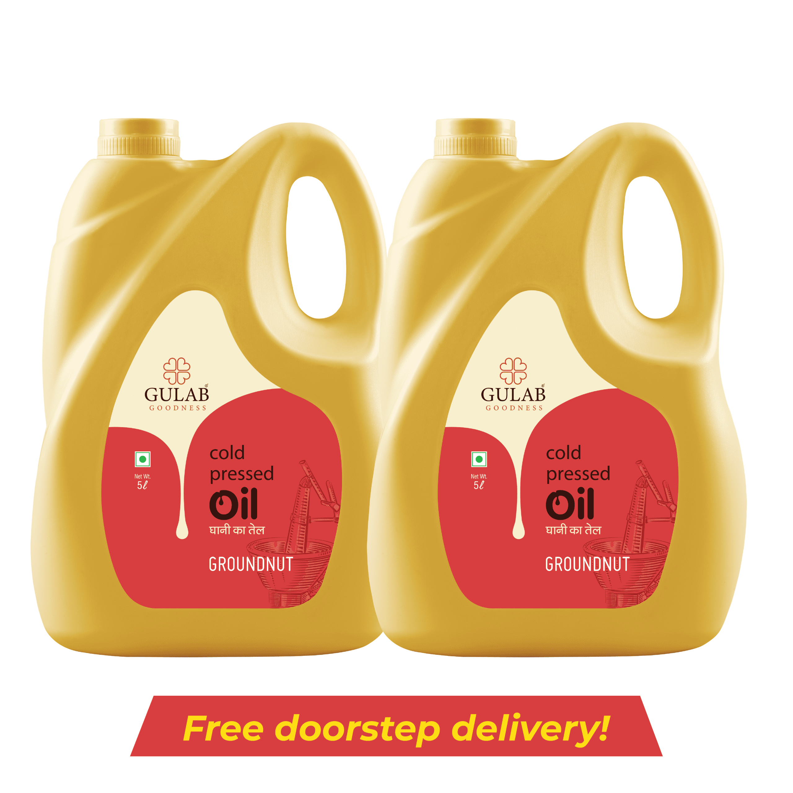 Cold Pressed Groundnut Oil – 5L (Pack of 2)