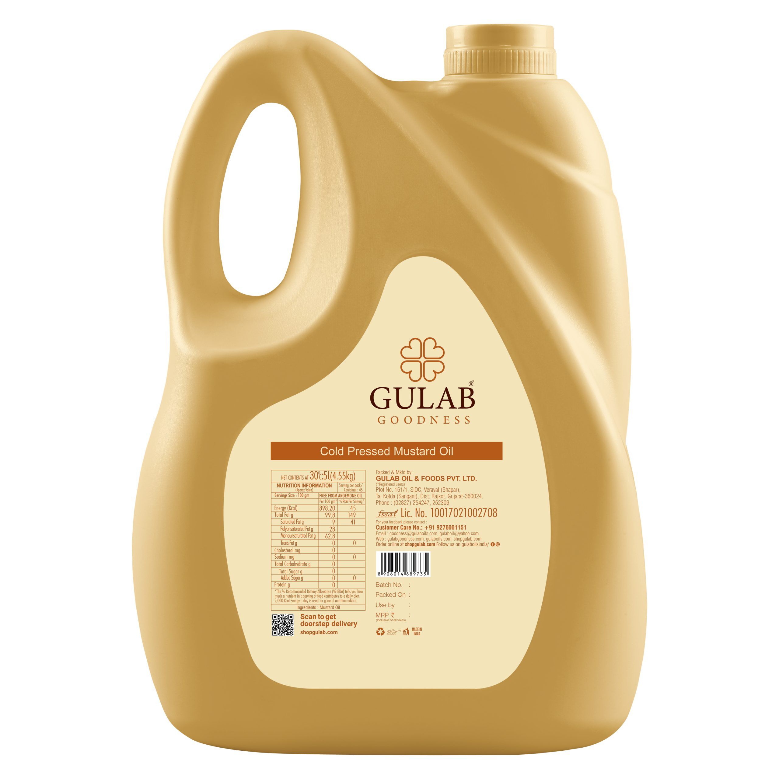 Cold Pressed Mustard Oil - 5L