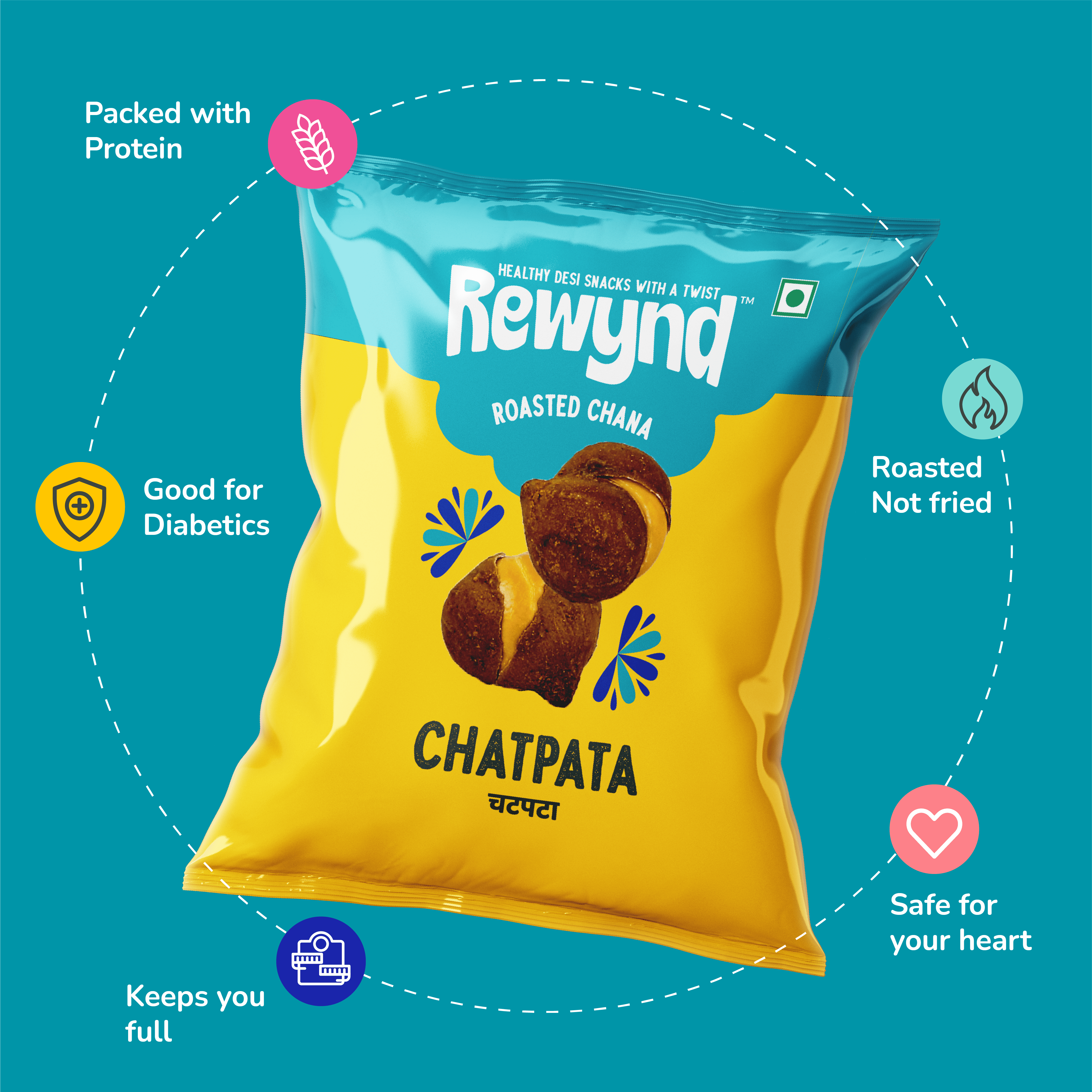 Flavoured Chatpata Chana - 140gm (Pack of 4)