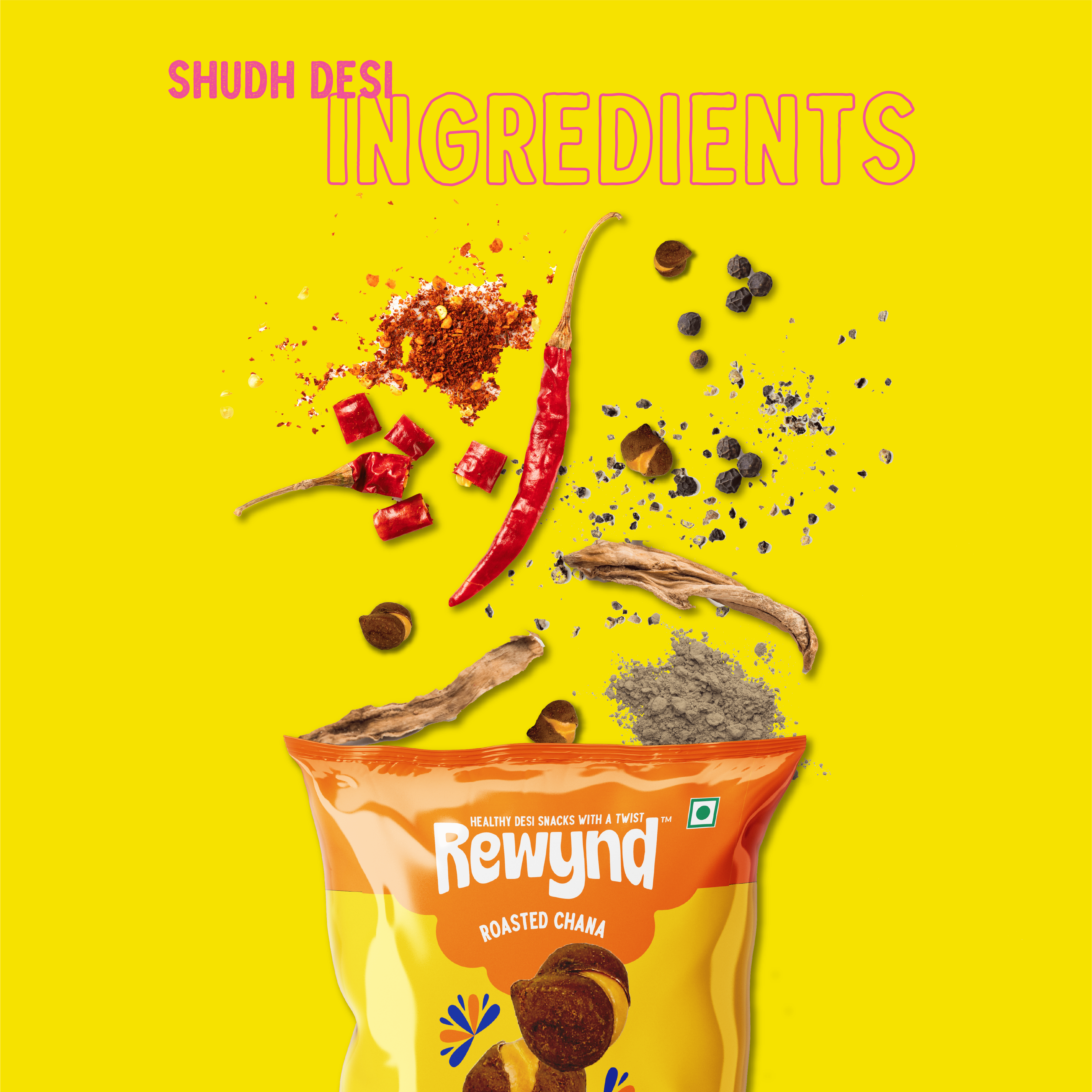 Flavoured Hing Jeera Chana - 140gm (Pack of 4)