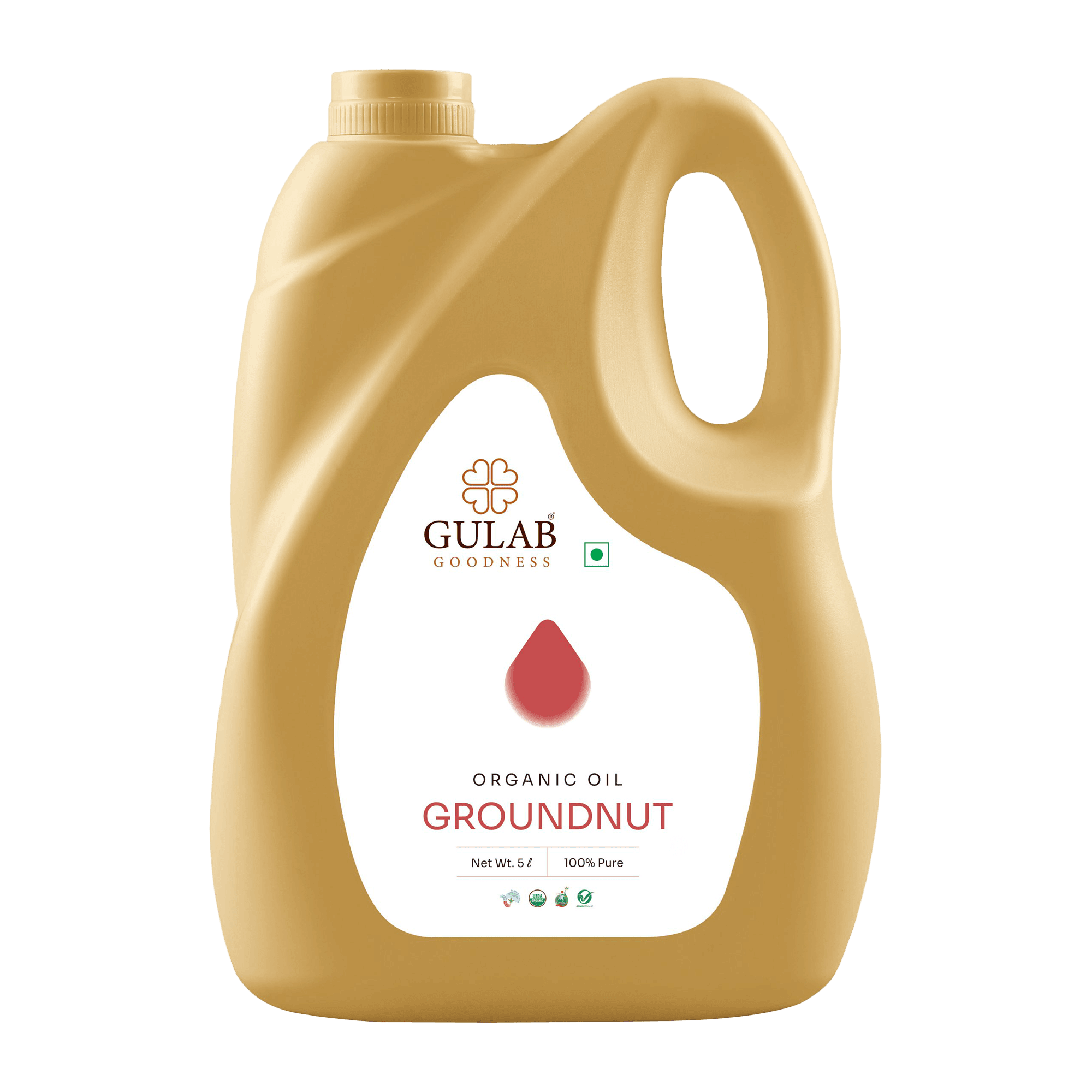 5ltr organic groundnut oil front side