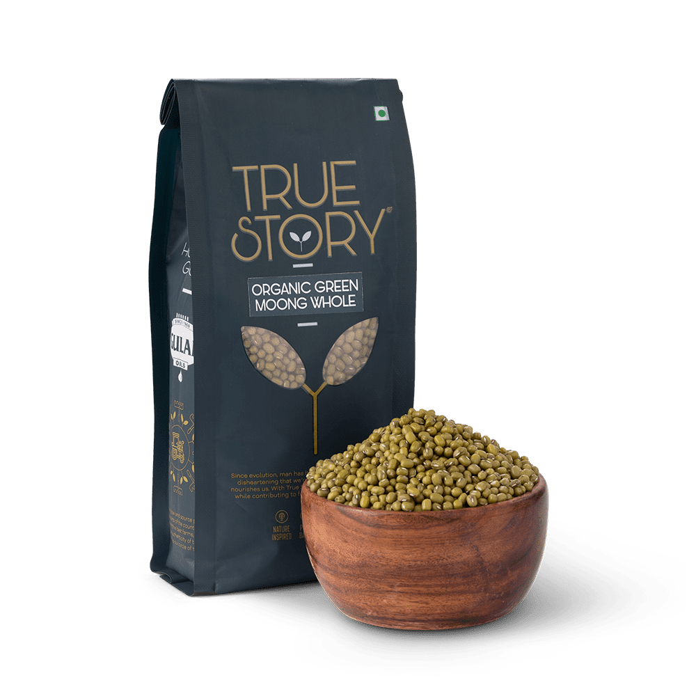 Organic green moong whole with moong bowl